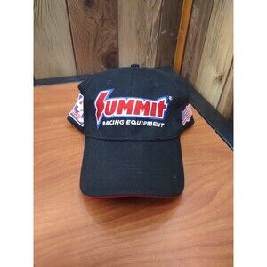 Summit Racing Equipment 40 Years Black Adjustable Hat Strapback Baseball Cap